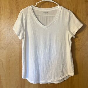 Old Navy Women's White Everywear V-Neck Top